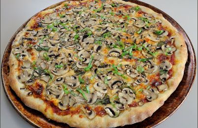 Musroom and Fresh Basil Pizza