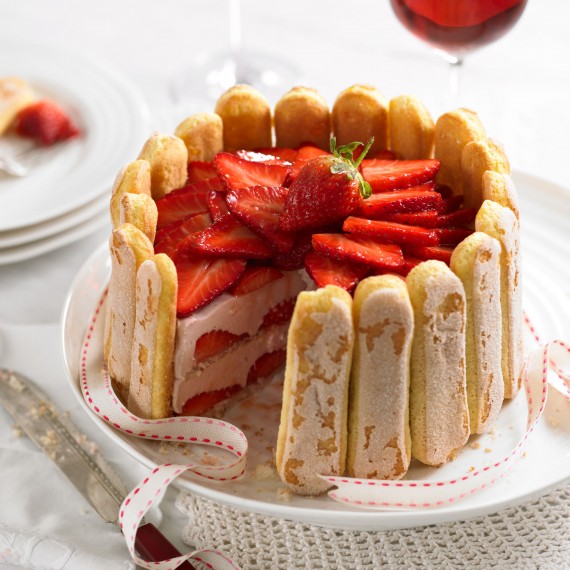 Strawberry Charlotte cake