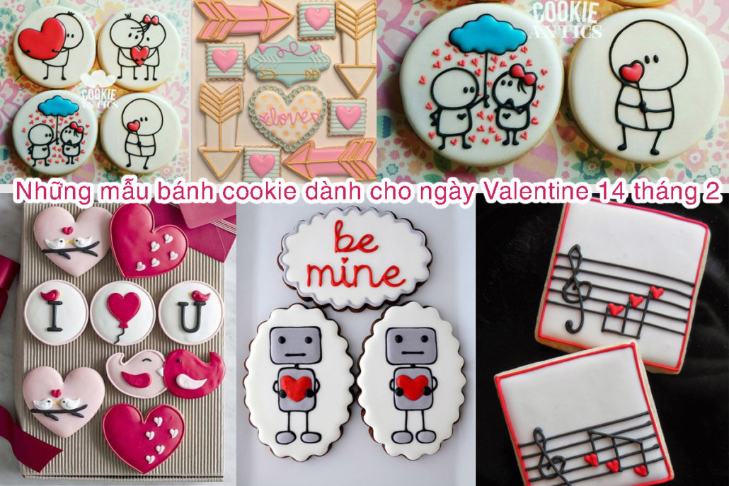 Những mẫu bánh cookie dành cho ngày Valentine 14 tháng 2