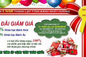 Kỷ niệm 5 năm thành lập Trung Tâm Dạy Nghề Bánh Nhất Hương